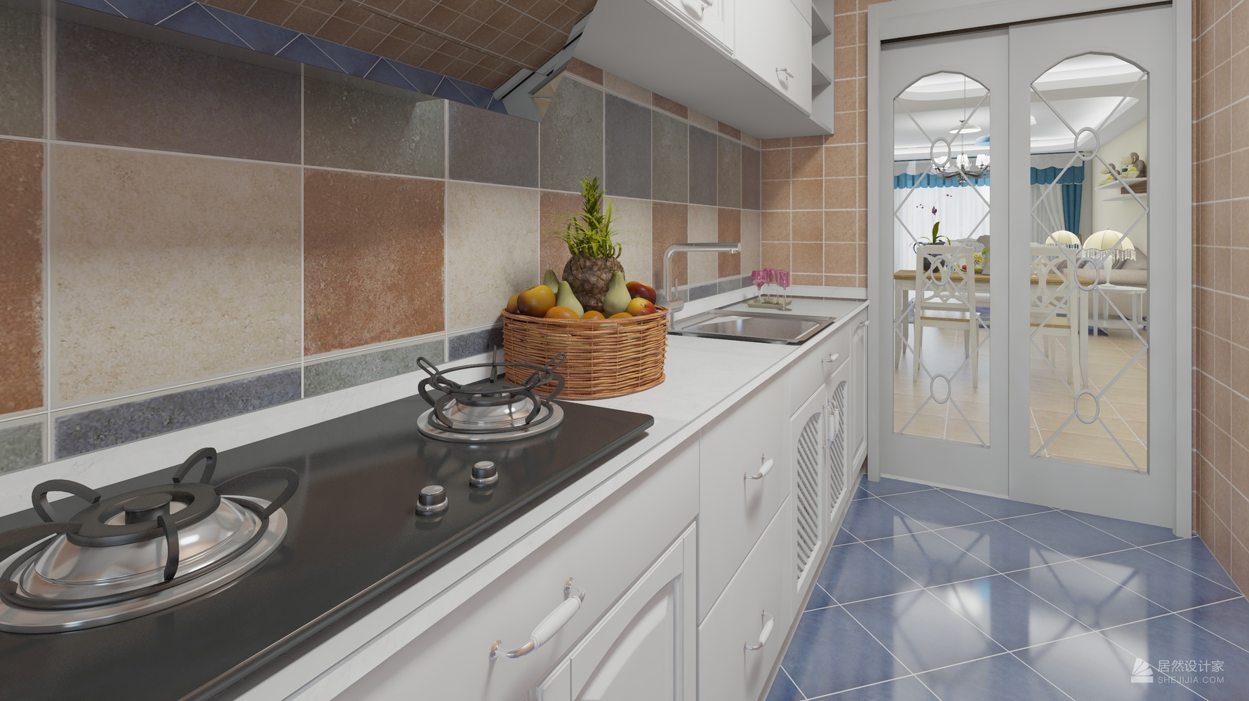 地中海风格厨房装修设计效果图
