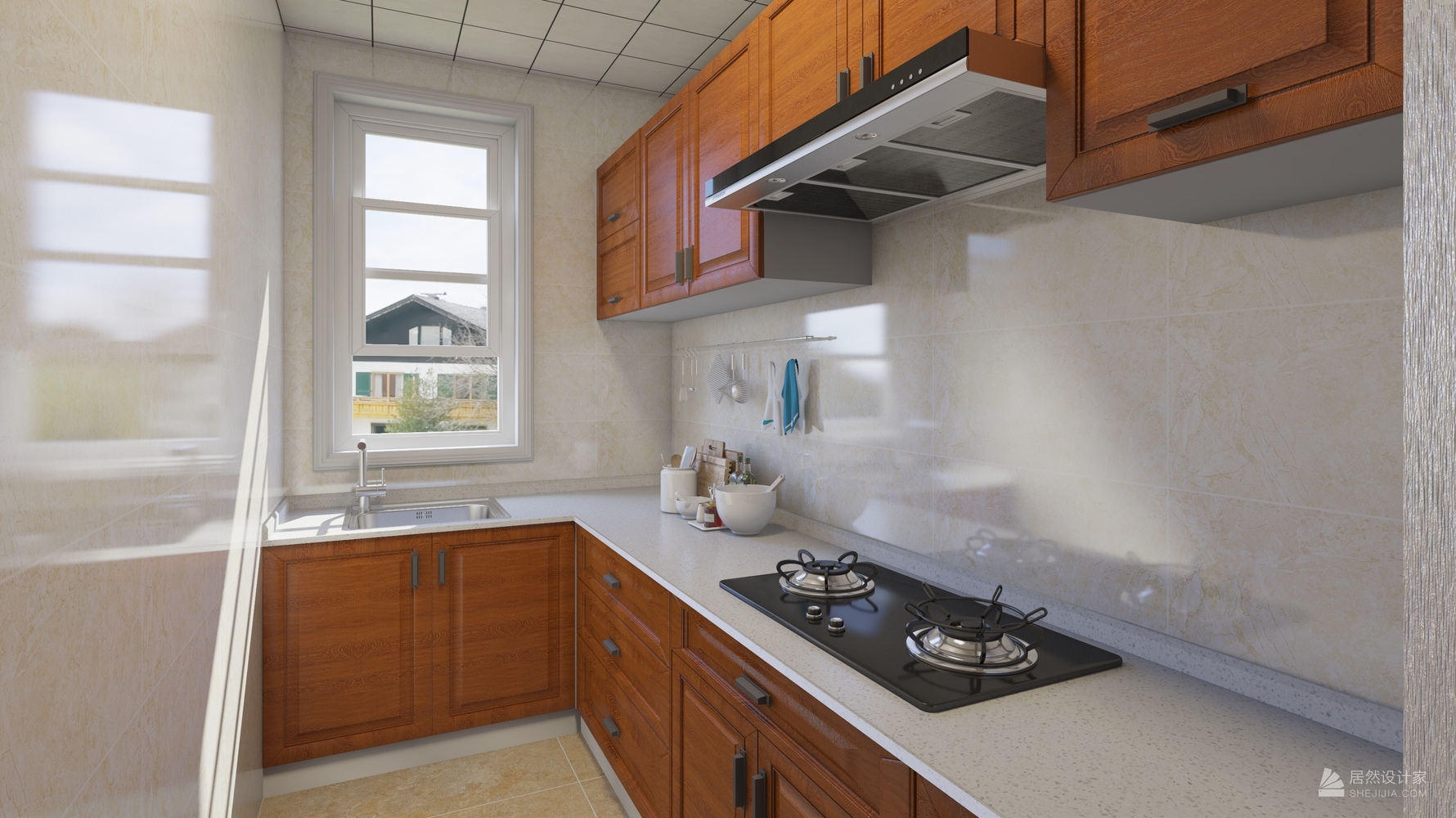 中式风格厨房装修设计效果图