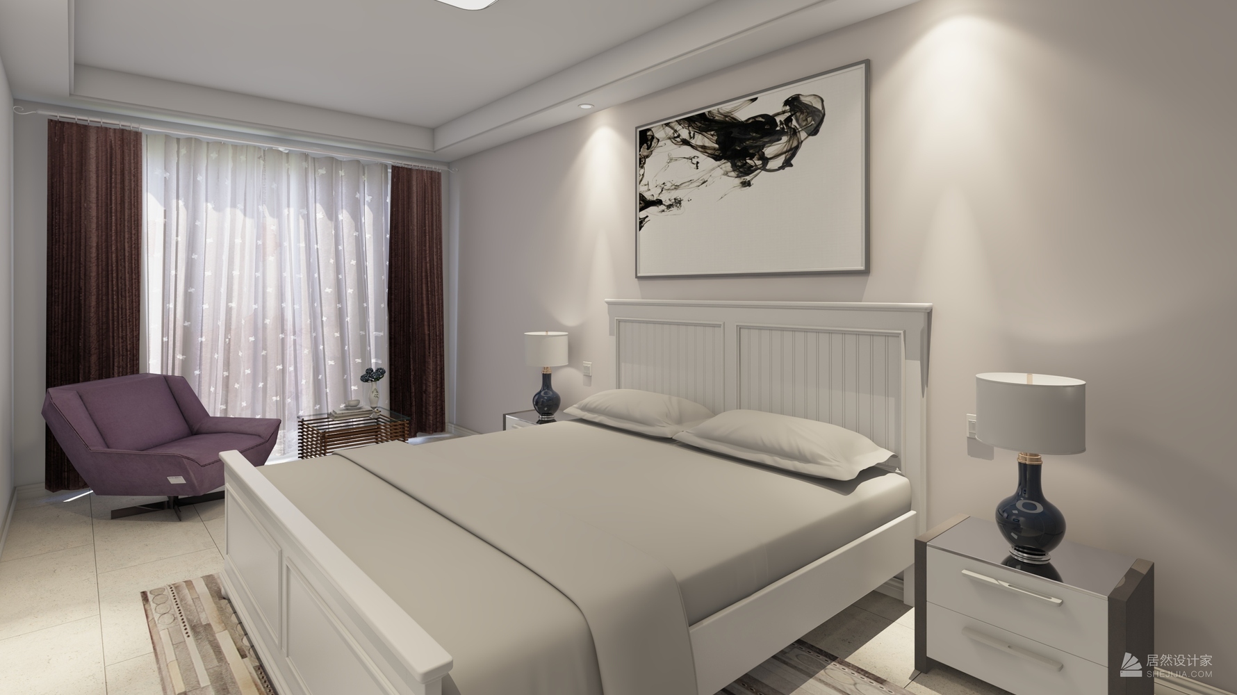 现代风格次卧装修设计效果图