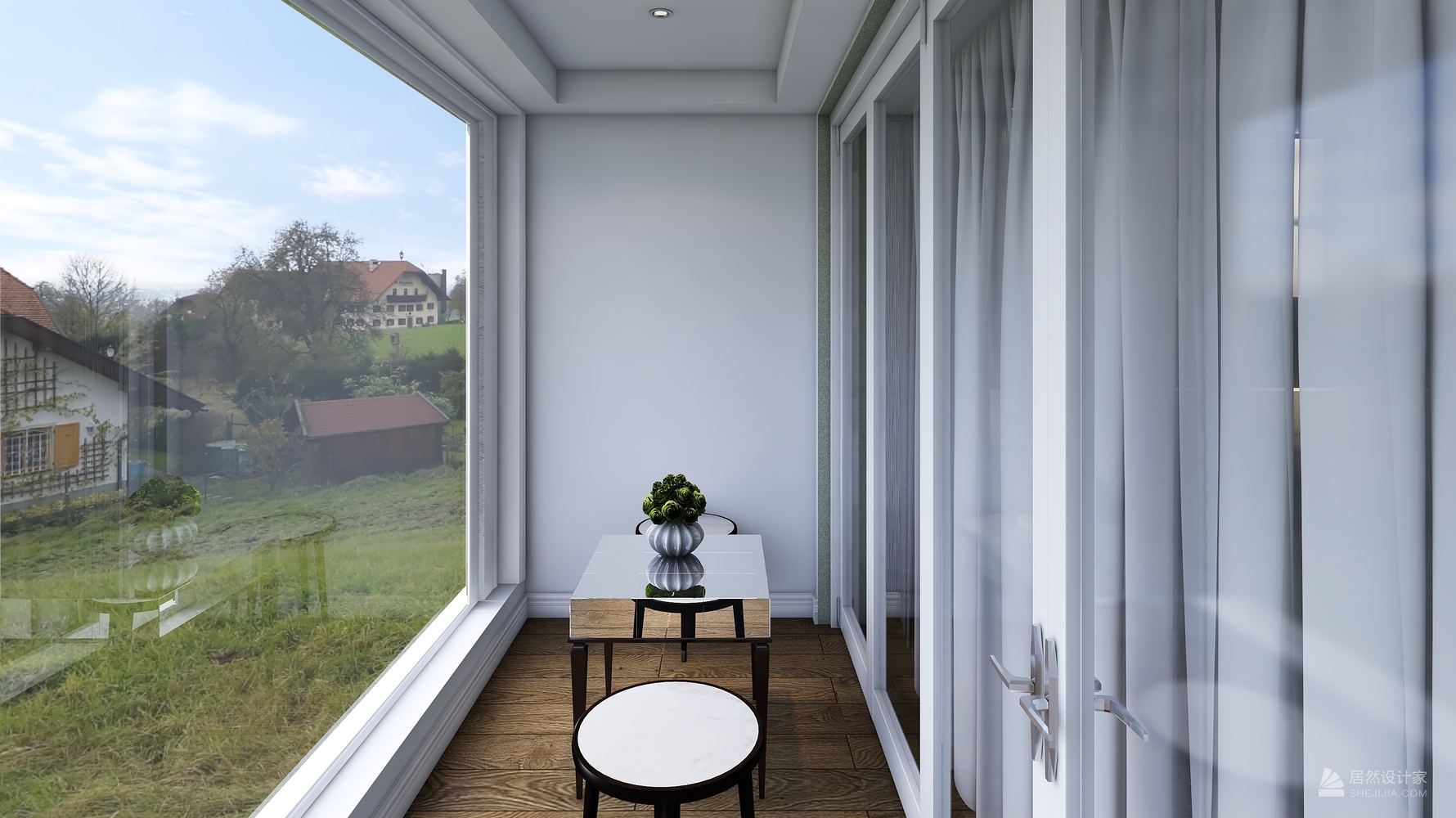 现代风格阳台装修设计效果图