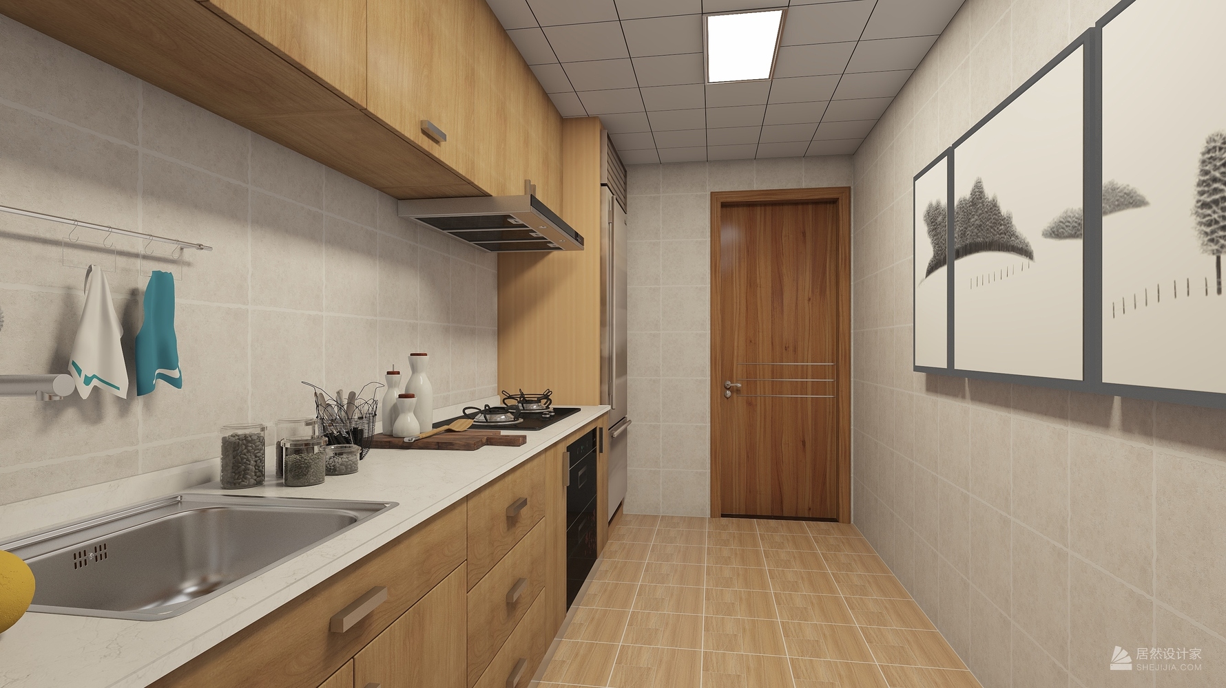 日式风格厨房装修设计效果图