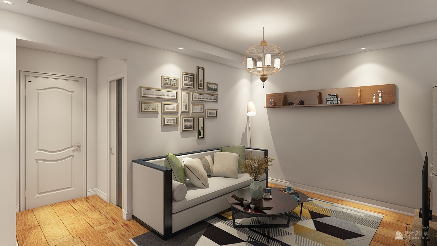 混搭风格一室一厅装修设计效果图