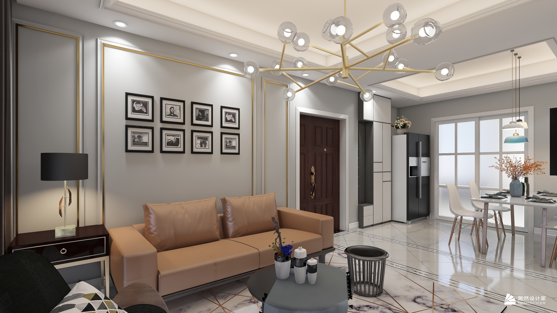 金色阳光 - 其它风格三室两厅装修效果图 - YIXIU010设计效果图 - 每平每屋·设计家