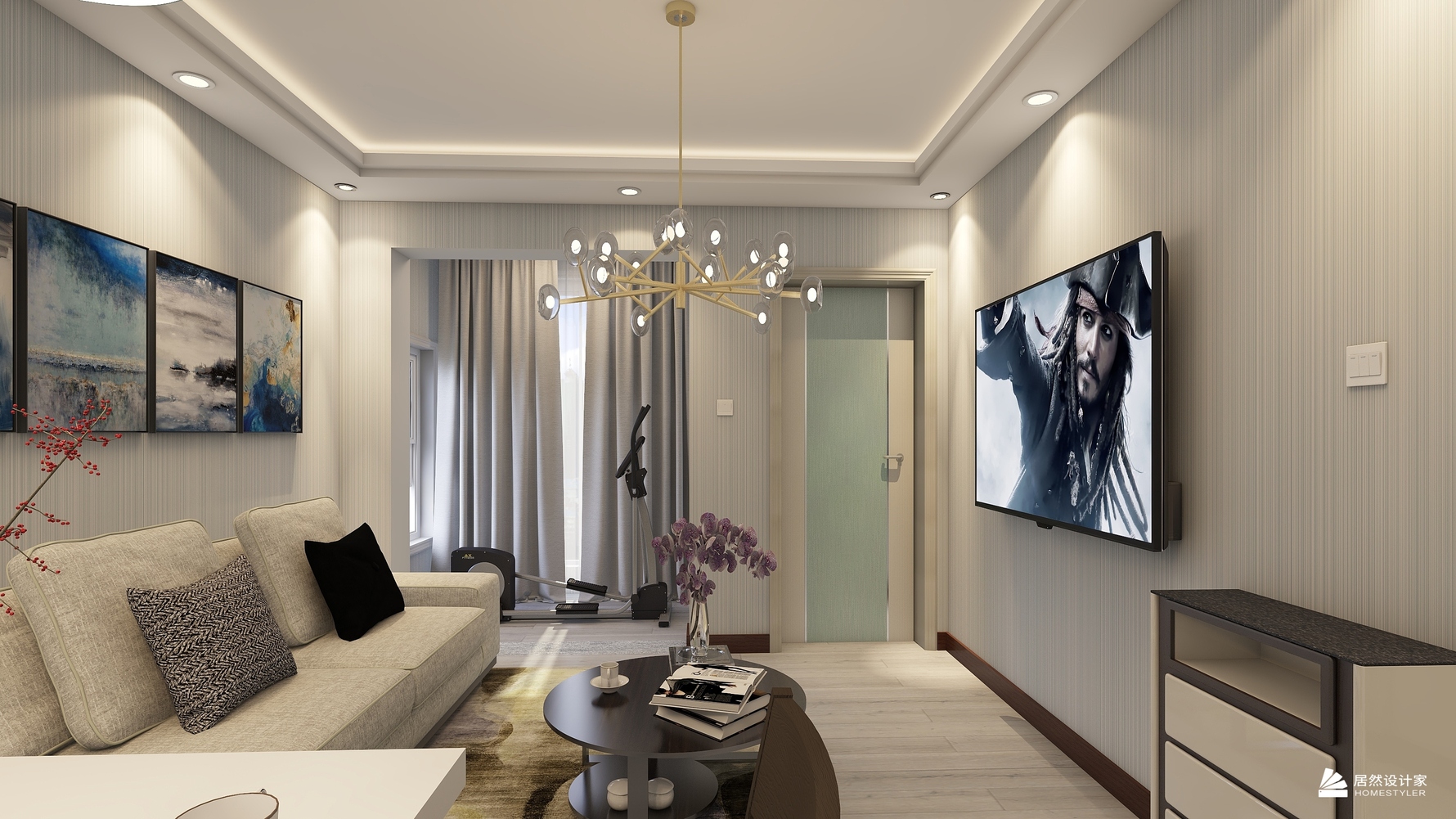 北欧风格一室一厅装修设计效果图