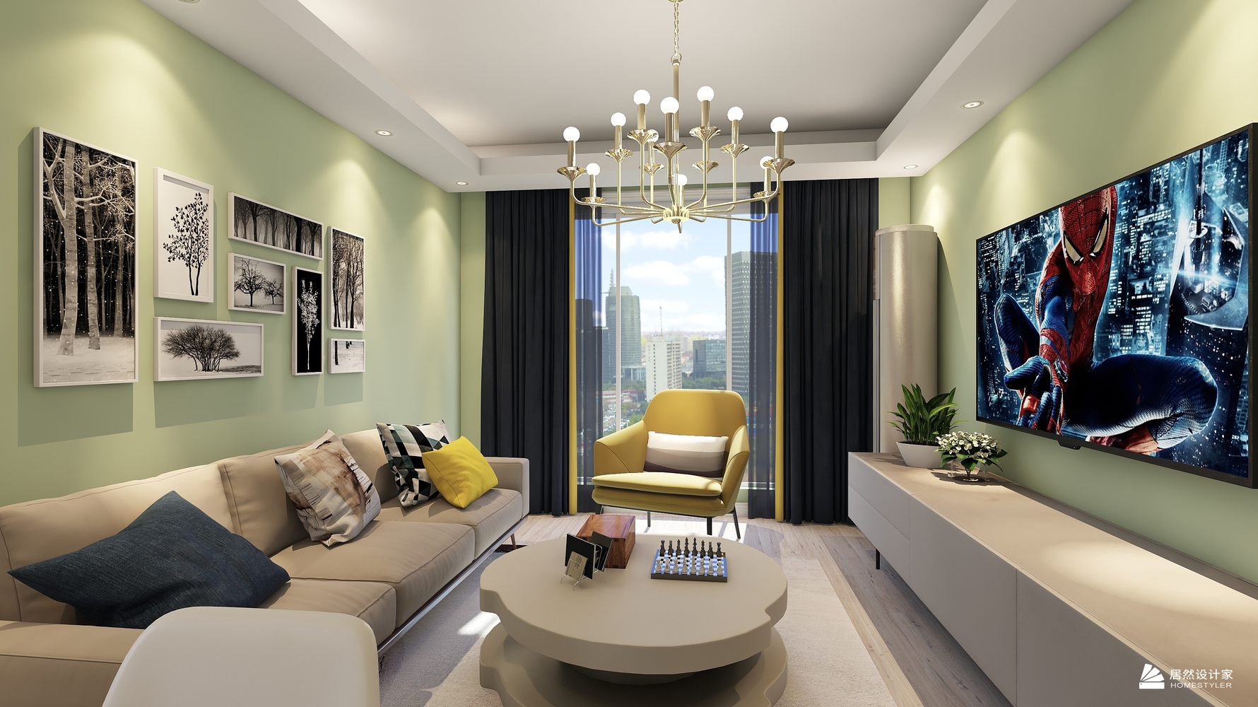 北欧风格客厅装修设计效果图