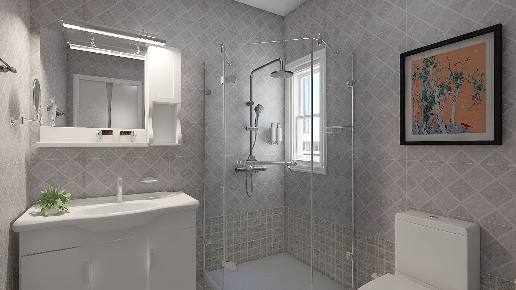 现代风格卫生间装修设计效果图