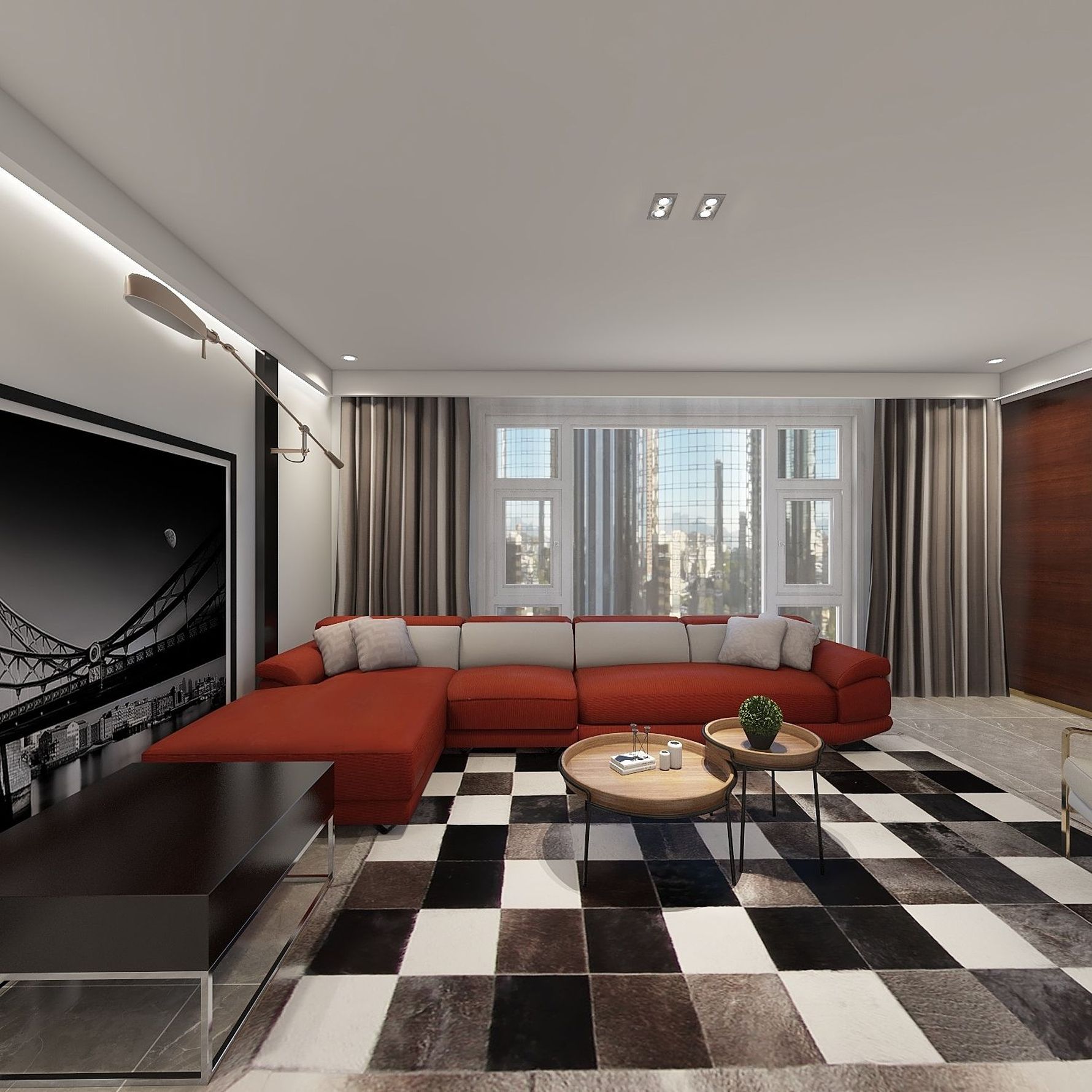 现代风格四室两厅装修设计效果图