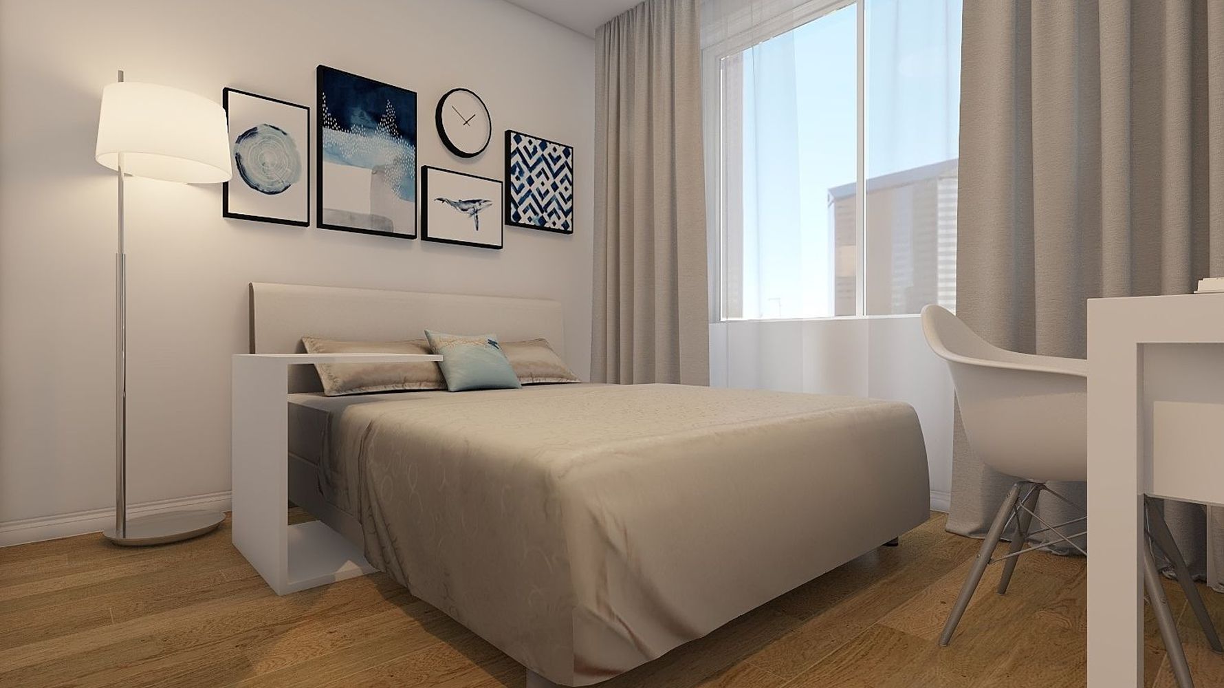 现代风格次卧装修设计效果图