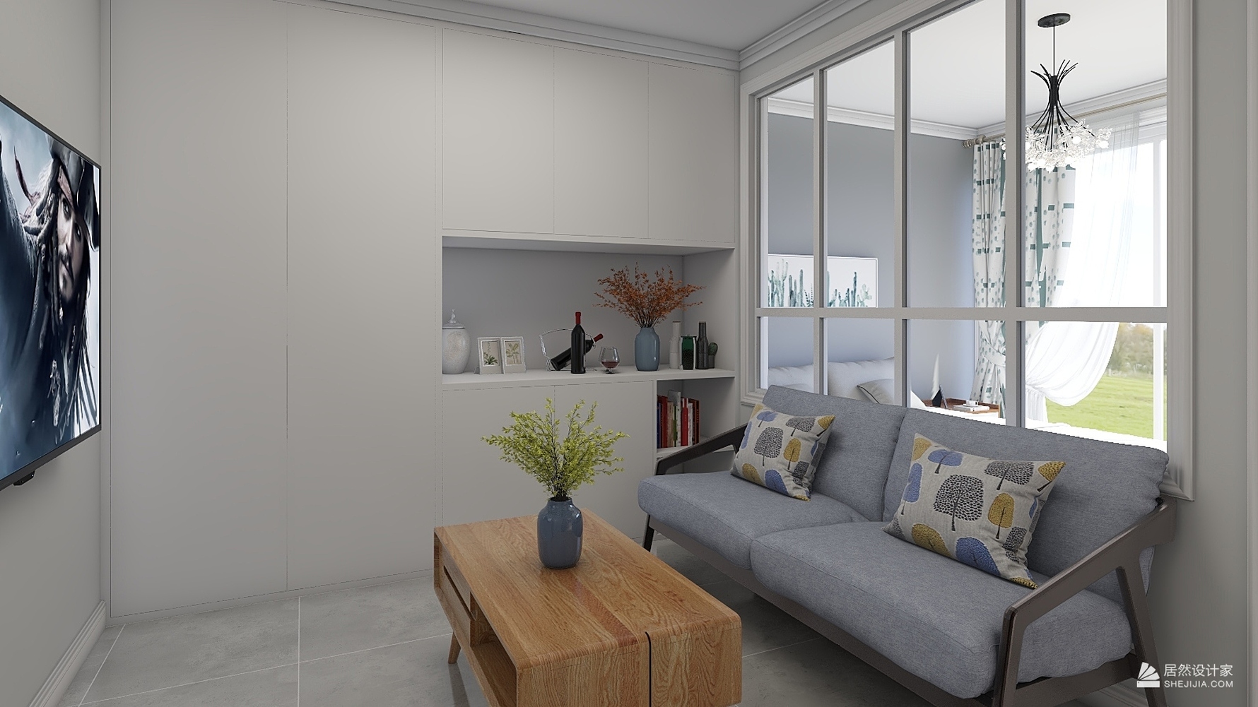 北欧风格一室一厅装修设计效果图