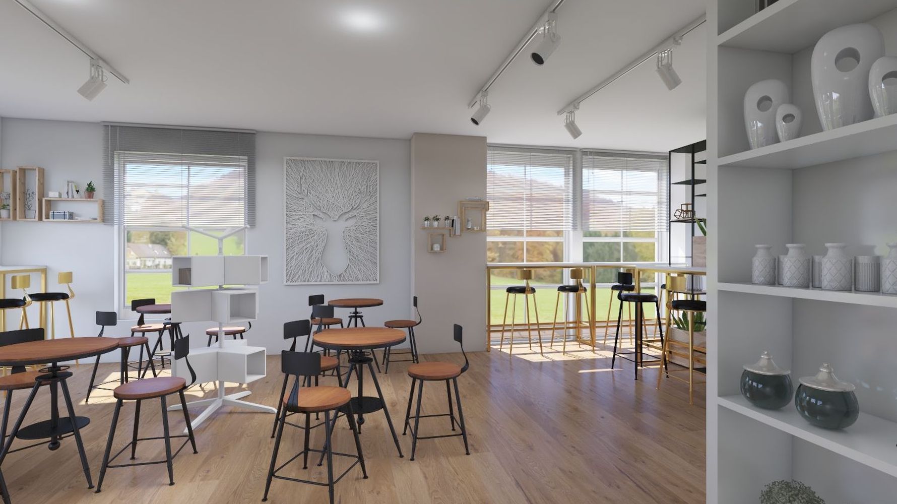 北欧风格咖啡厅装修设计效果图