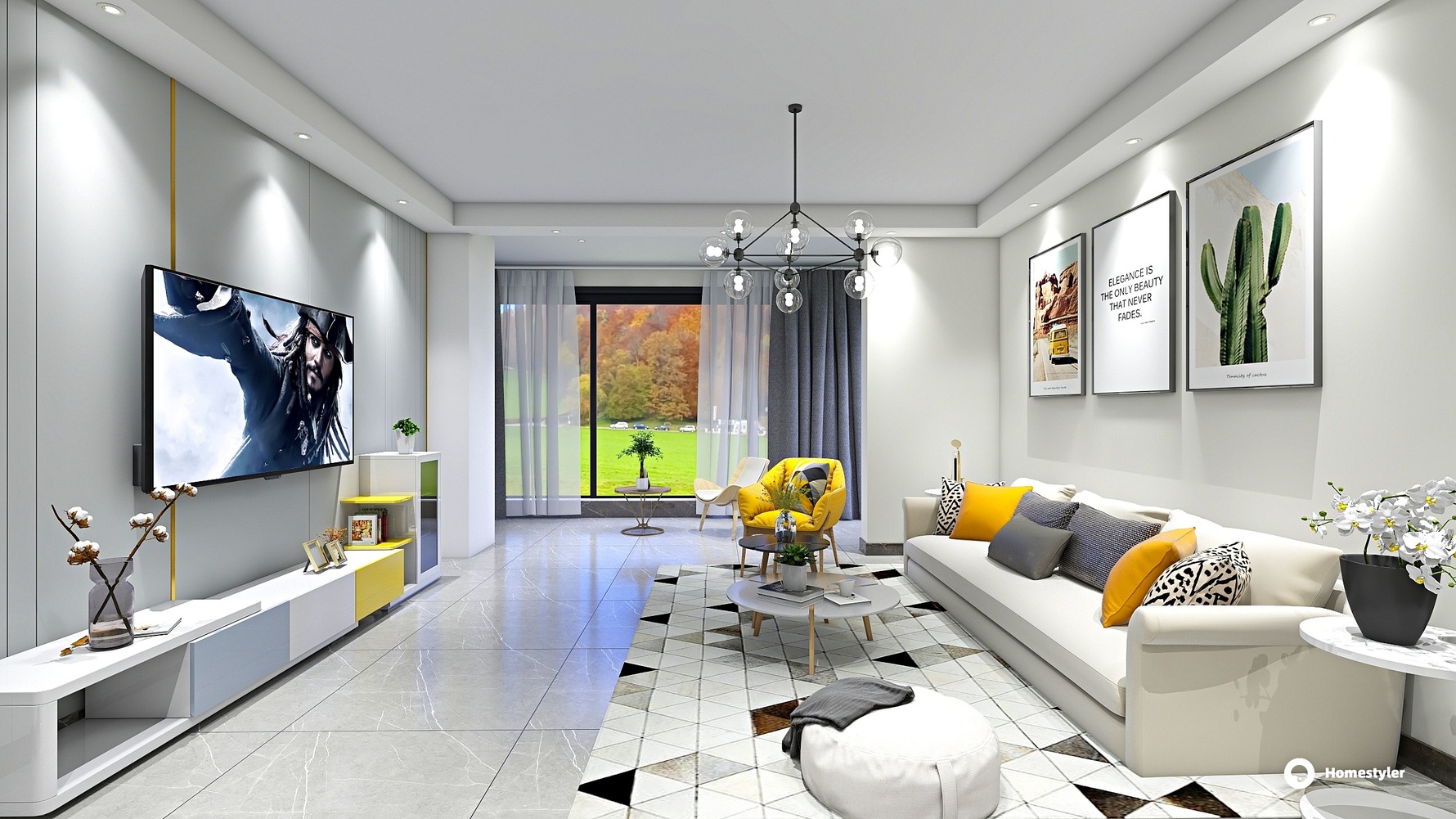 龙湖二期26-4-202 - 现代风格四室两厅装修效果图 - 品尚居主任设计师