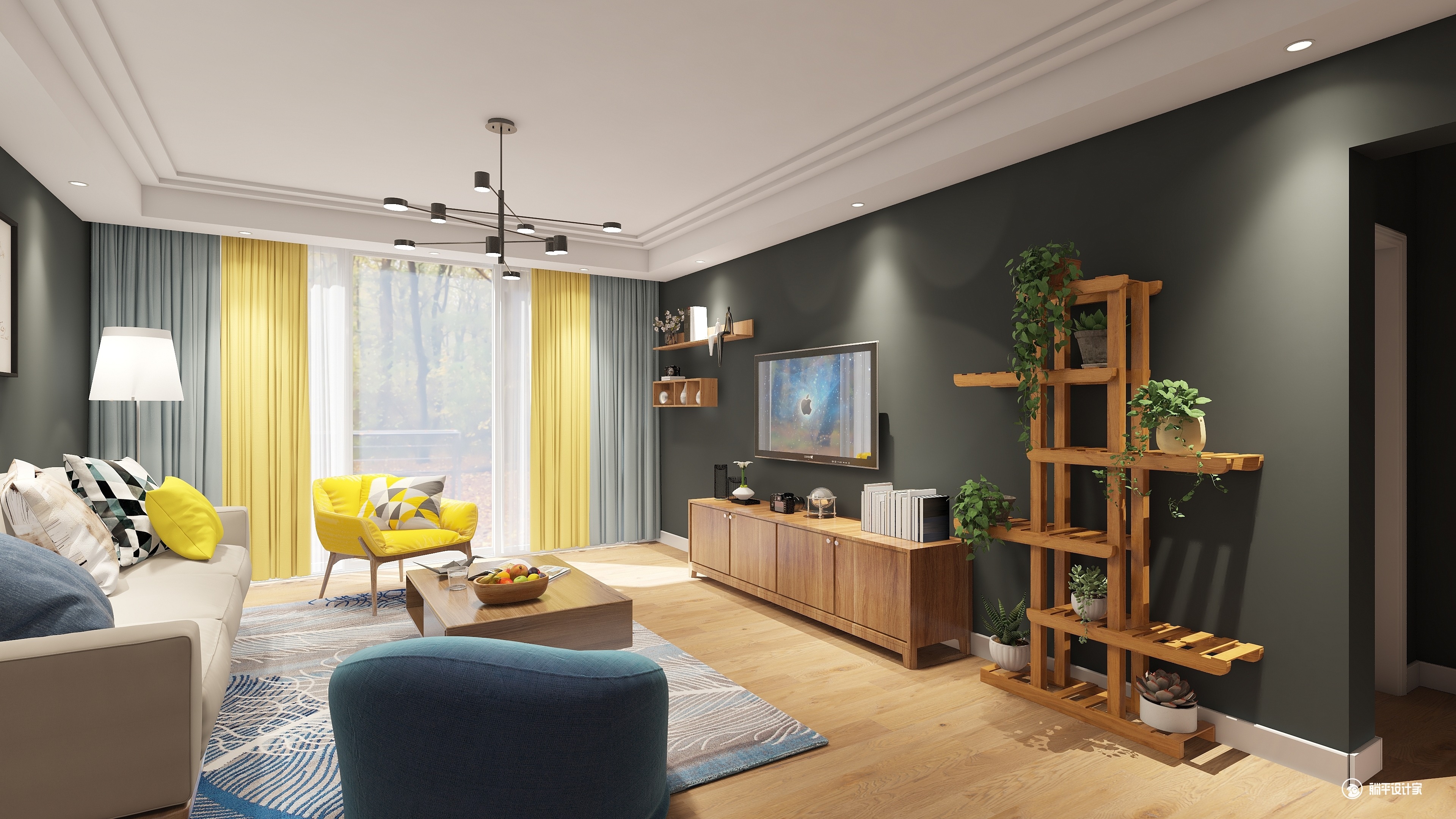 简约客餐厅-北欧风格设计效果图