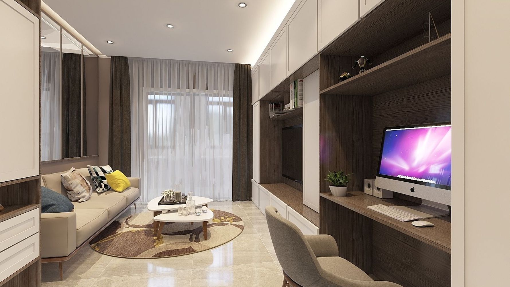 loft - 北欧风格三室一厅装修效果图 - 杜晓峰设计效果图 - 每平每屋