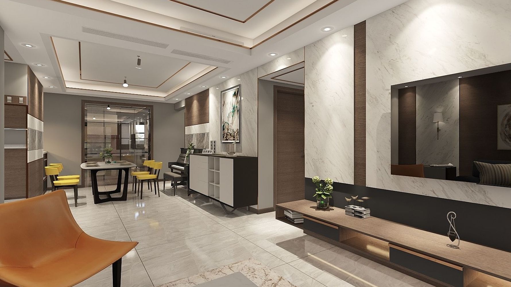 现代港式-群贤道九号 - 现代风格三室两厅装修效果图 - 余海东设计