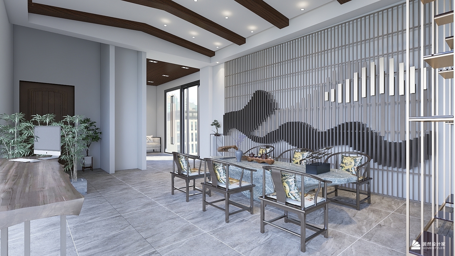 茶楼- 其它风格装修效果图 - 邓阳设计效果图 - 躺平设计家