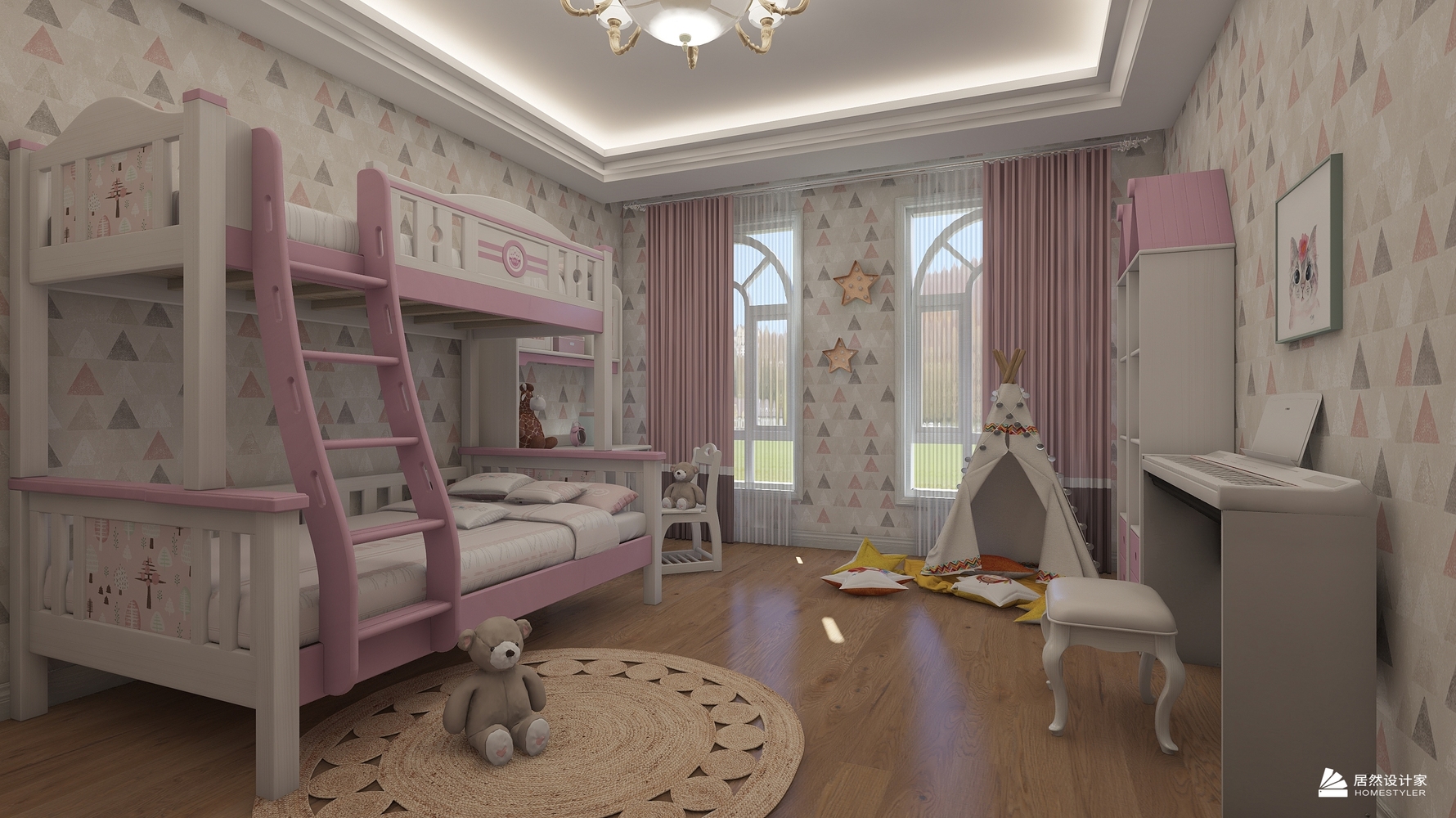 田园风格儿童房装修设计效果图