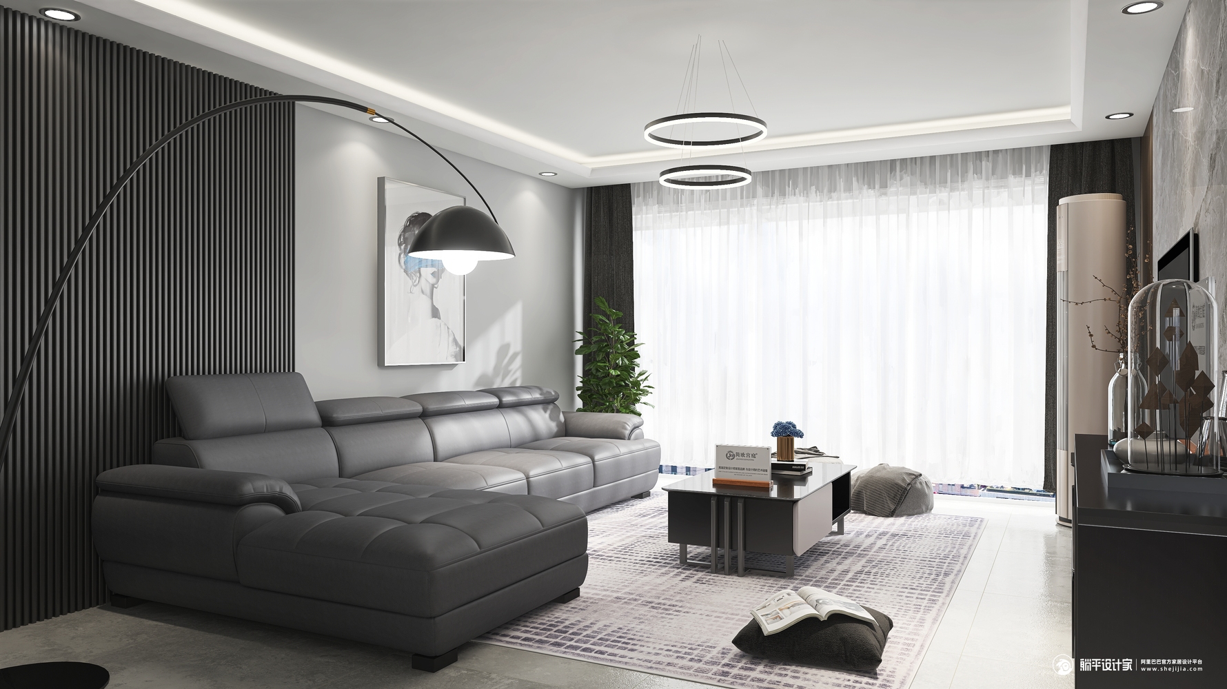 现代风格客餐厅装修设计效果图