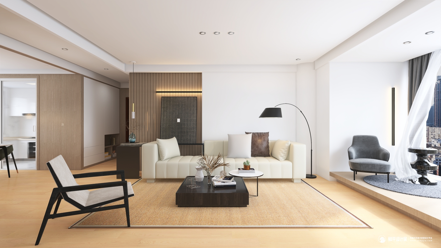 现代简约待完成 - 现代风格四室两厅装修效果图 - 田丙雨设计效果图 - 每平每屋·设计家