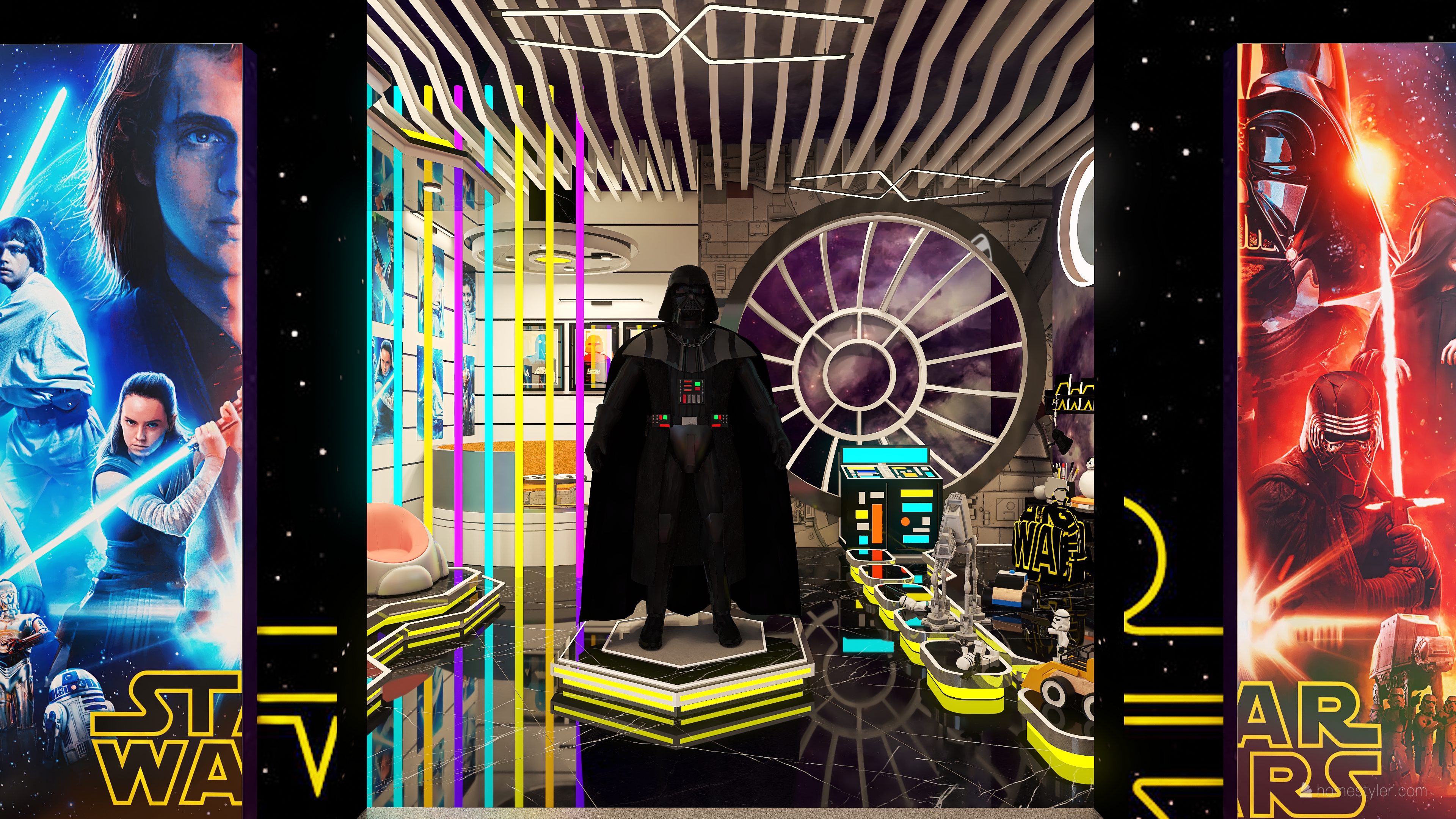 Star Wars Lounge and Collectibles Conceptual Shop