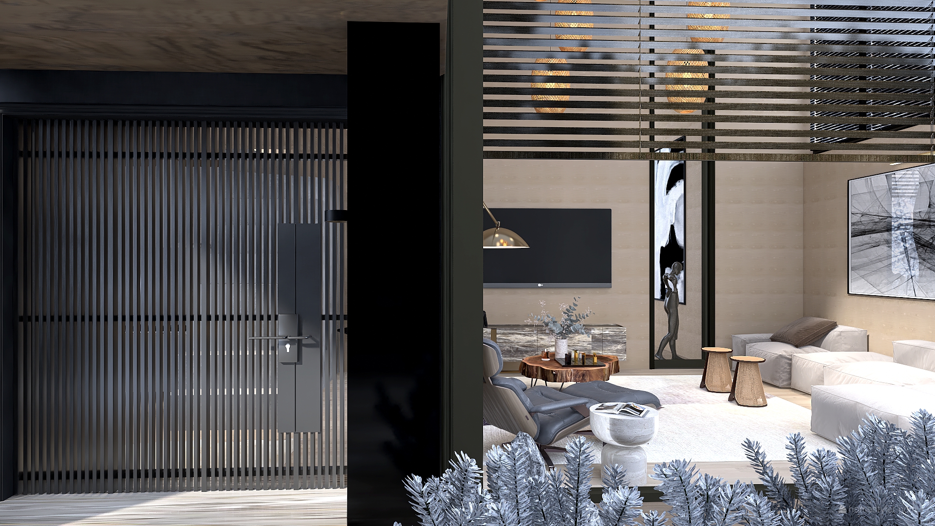 Black snow house getaway