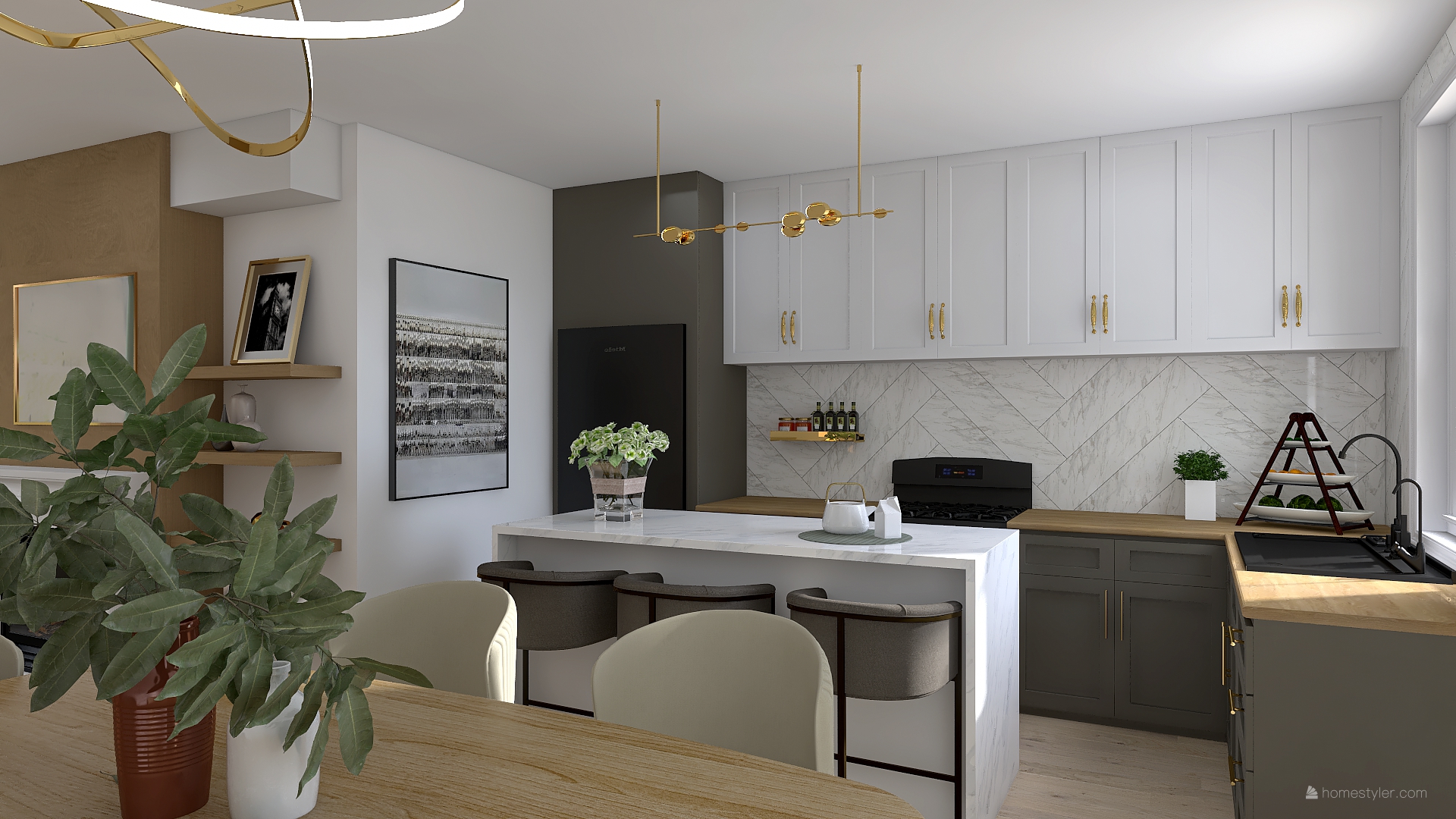 Two story house for a family