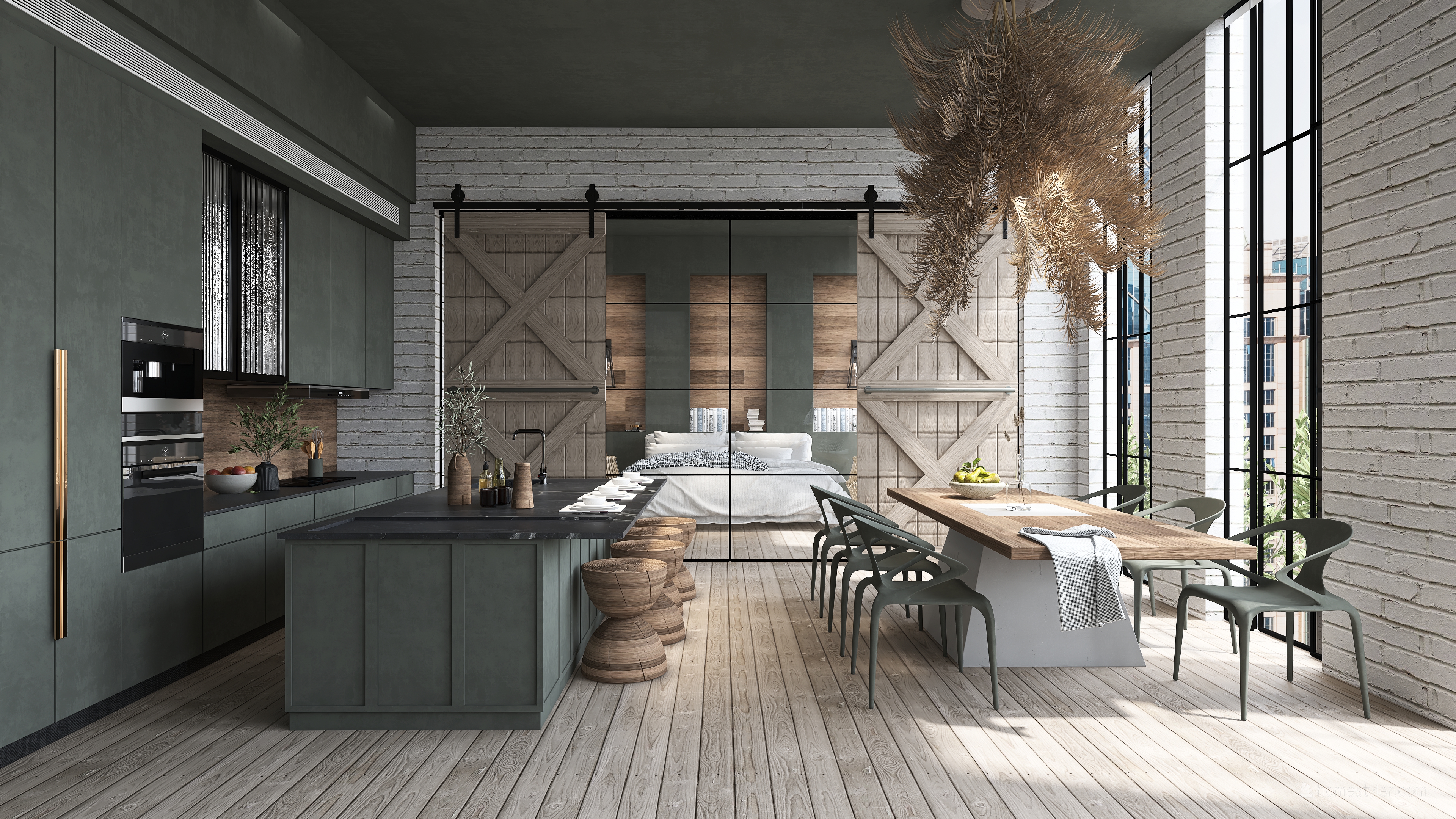 Vintage and Industrial Loft