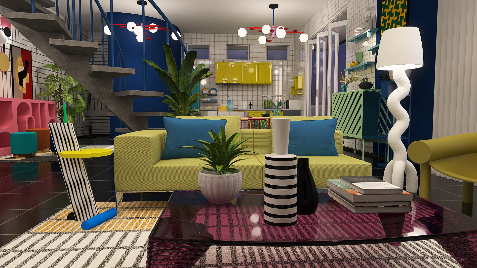 Memphis inspired apartment