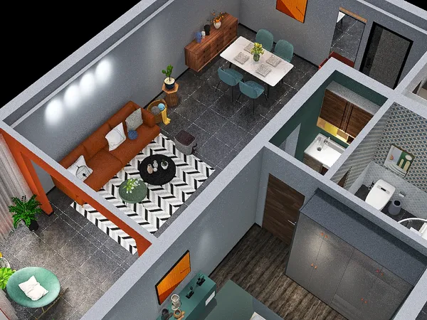 Professional interior design created with Homestyler 3D design software