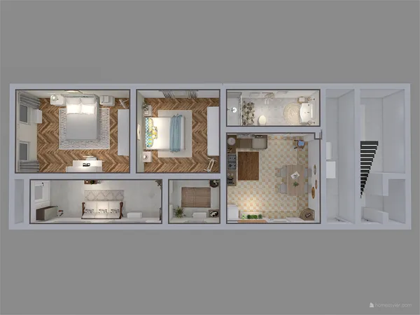 Professional interior design created with Homestyler 3D design software