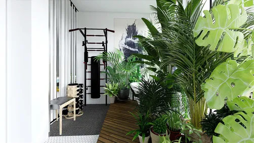 Piso pequeño de un amante de las plantas