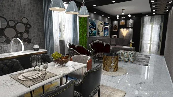 Professional interior design created with Homestyler 3D design software