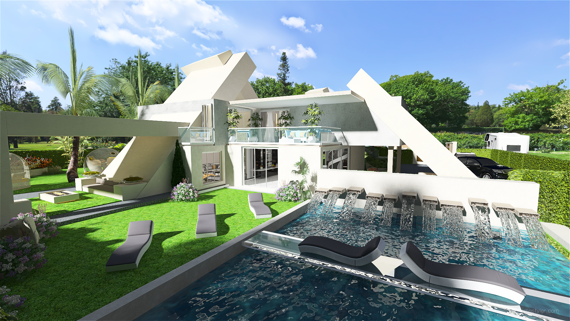 villa architettonica moderna personalizzata