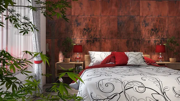 monochrome with red complementary color