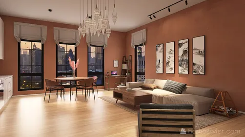 Interno in stile Japandi