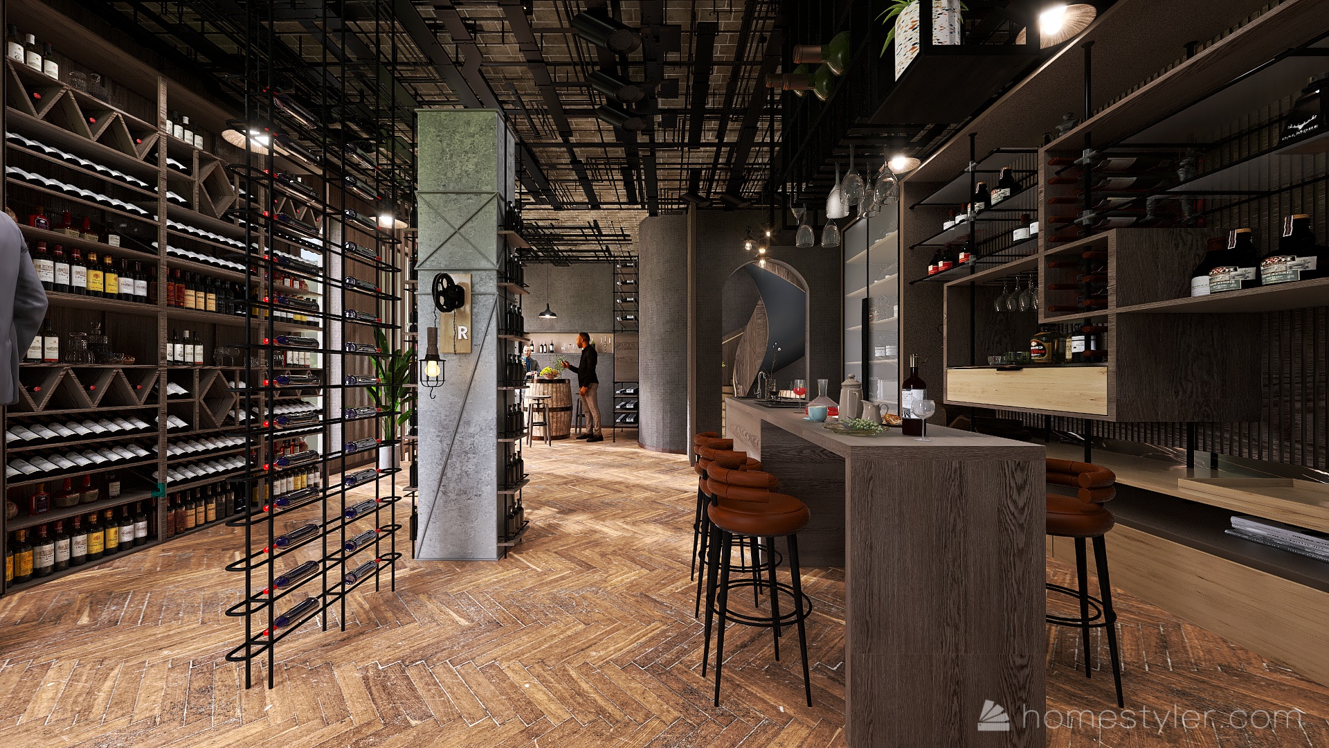 #EmptyRoomContest - Wine cellar with modern touch