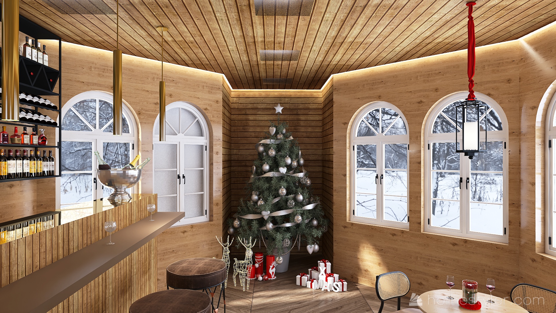 #ChristmasRoomContest_Lounge Bar at the mountain 