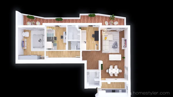 Professional interior design created with Homestyler 3D design software