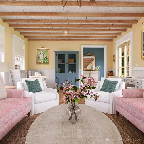 Shabby Chic Cottage-style Living Room