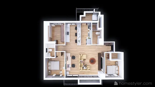 Professional interior design created with Homestyler 3D design software