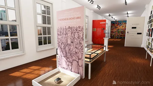 Casa de la literatura's exhibits