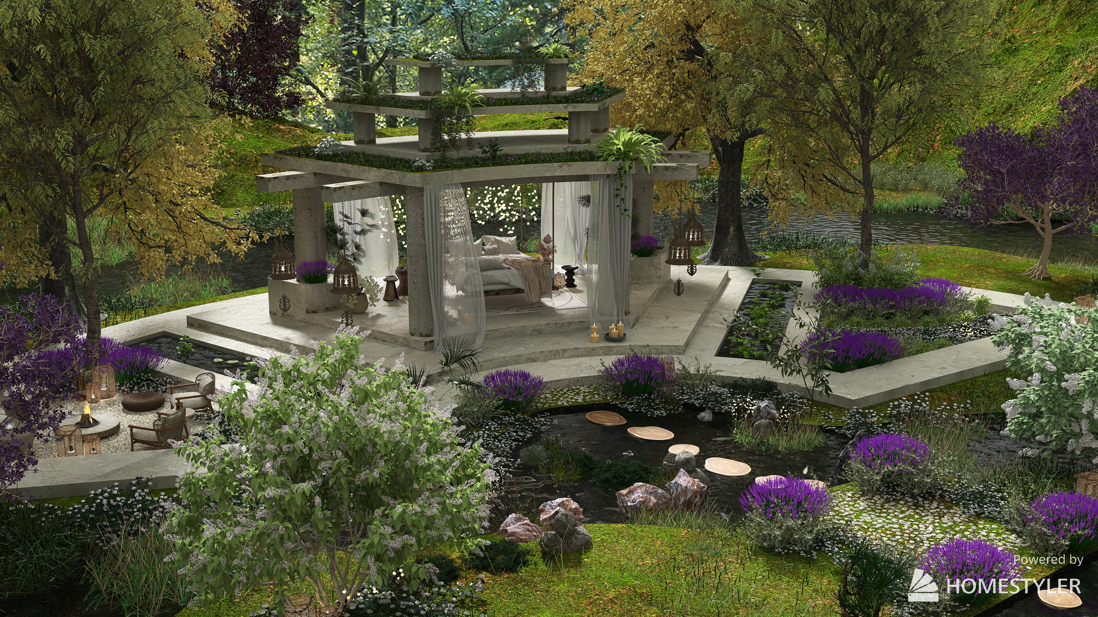 Secluded Springtime Garden