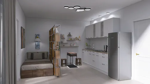 Студия 33,3 кв метра для девушки