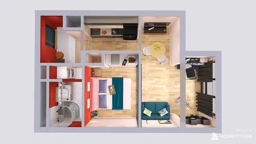 Apartment area 32 sq.m