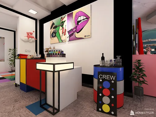 pop-art beauty salon