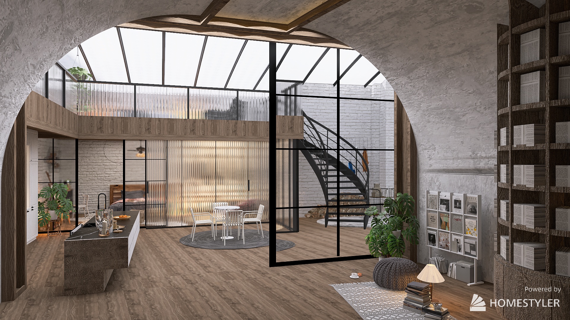 Converted subway station (before and after)