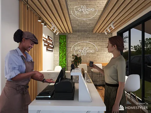 SMALL CAFE - STOP BY IN GASOLINE STATION