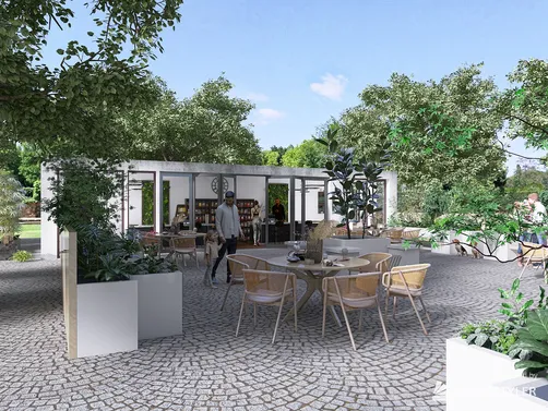 ＂The Clock Box＂ Pop Up Cafe In The Park