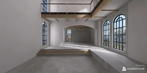 Double floor Japandi room