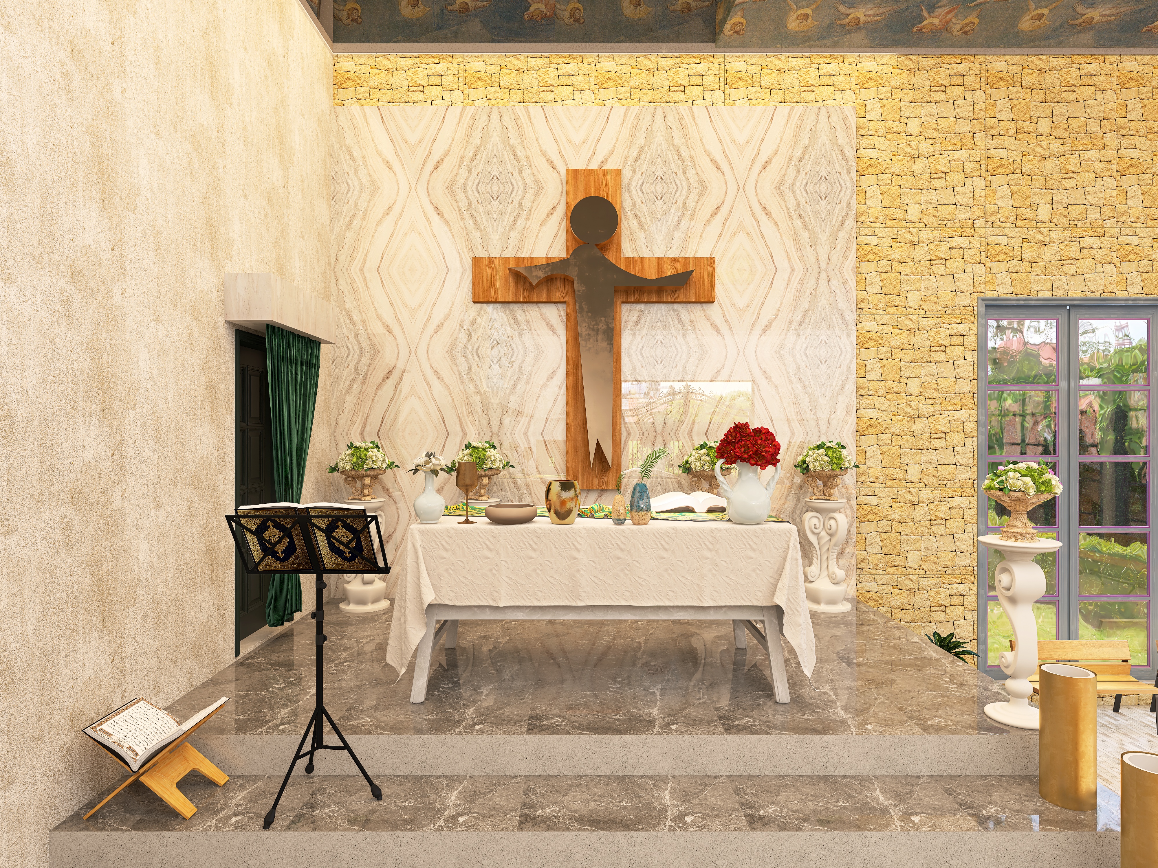 Mid-Century Modern Church of Angels