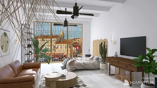 With a concrete floor